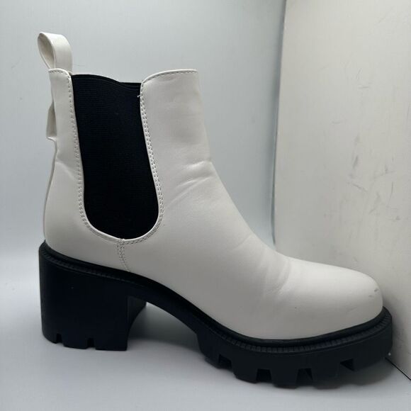 CUSHIONAIRE Women's chelsea boot with Jeweled strap +Memory Foam 6 WHITE - Picture 6 of 8
